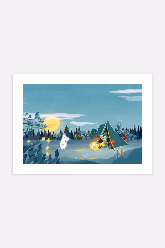 Постер moomin nighttime campfire