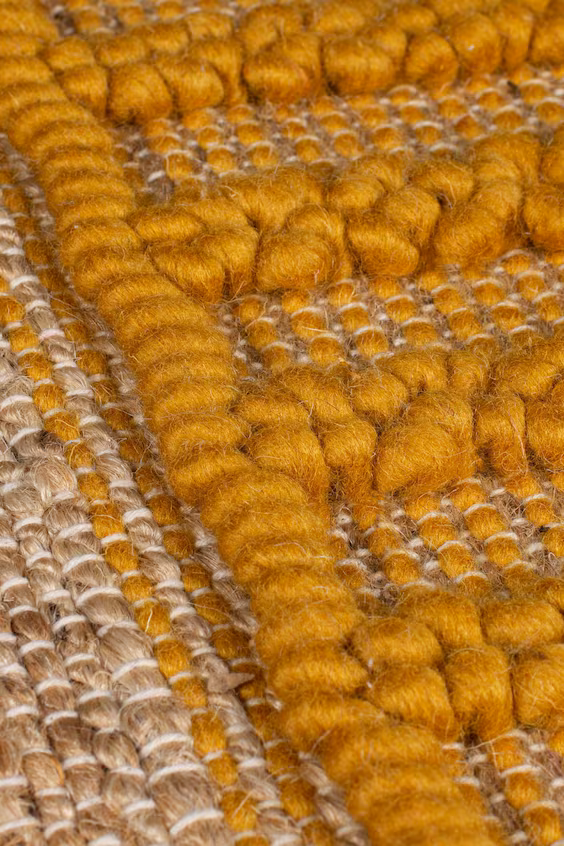 Коврик с полосатым узором из смеси джута медина