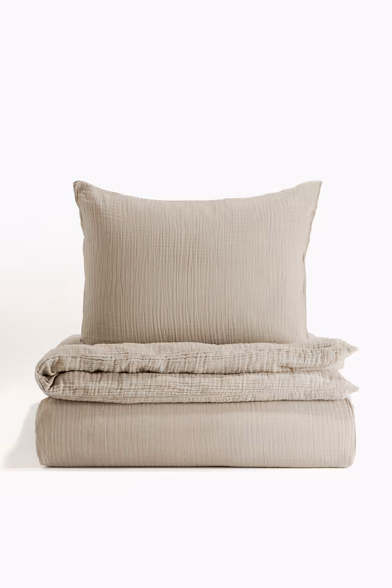 Набор декоративного одеяла для односпальной кровати из муселина