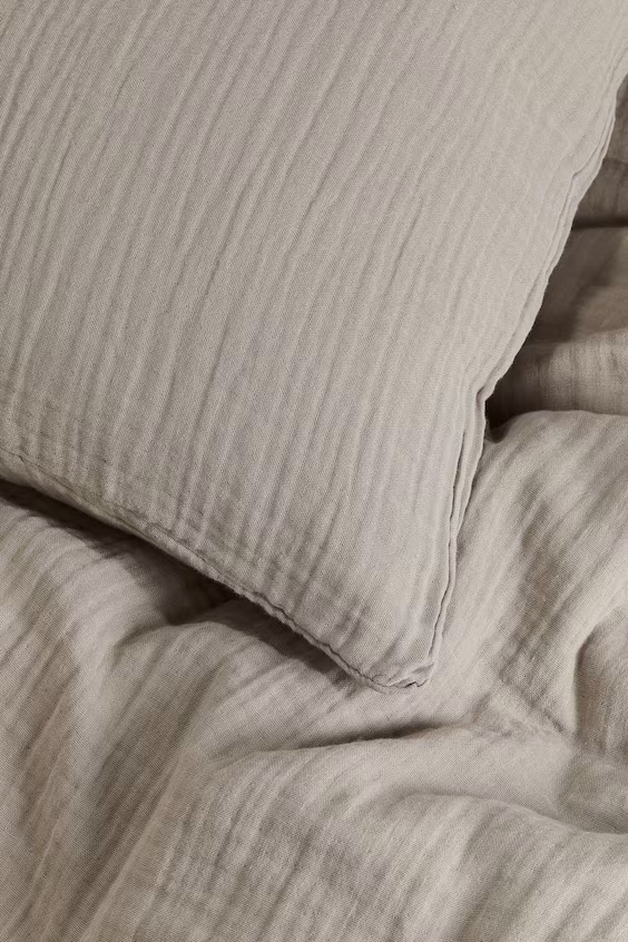 Набор декоративного одеяла для односпальной кровати из муселина