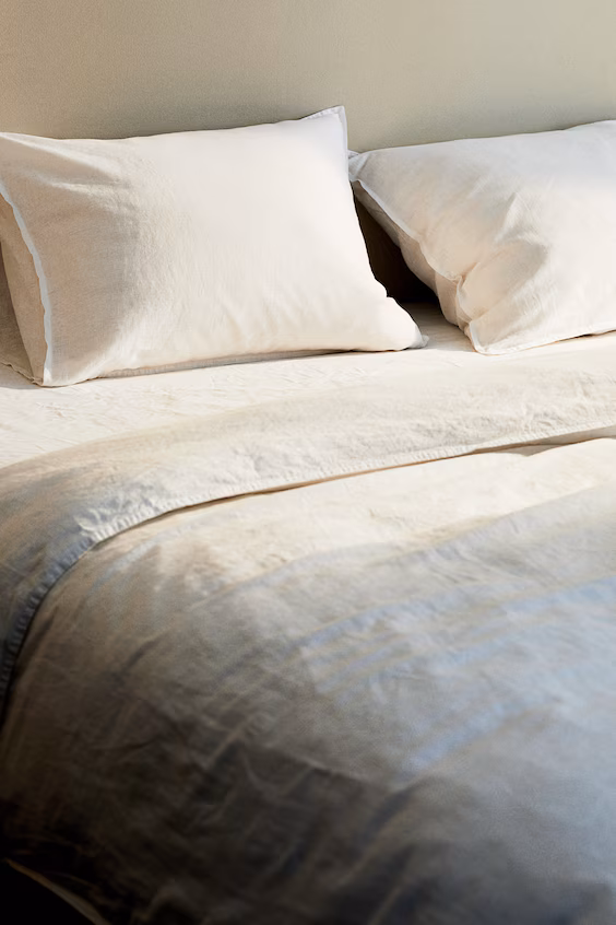 Набор покрывала для двуспальной кровати из льна