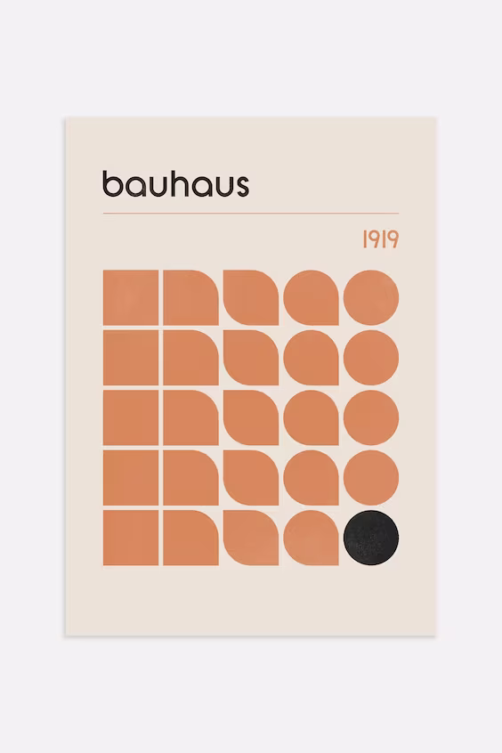 Плакат orange bauhaus