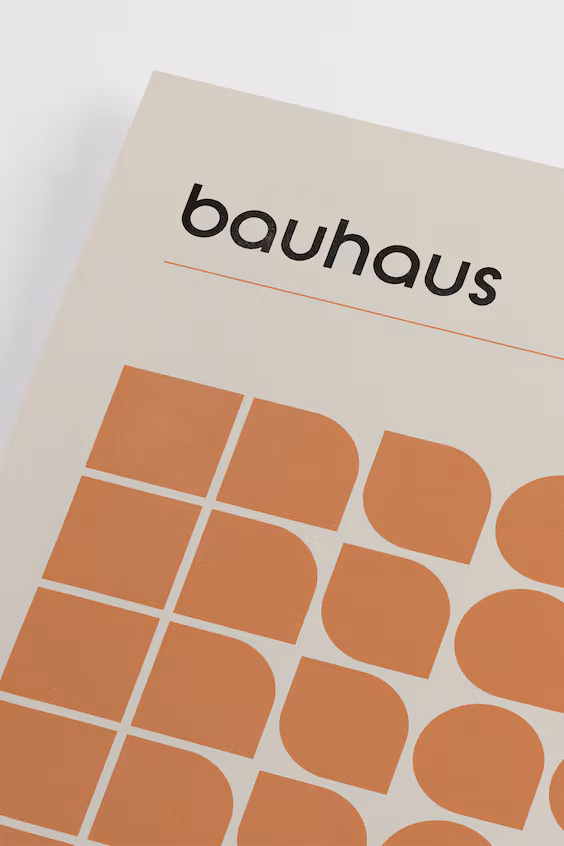 Плакат orange bauhaus