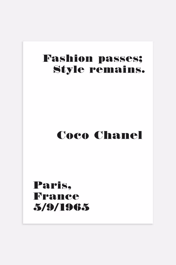Постер chanel paris