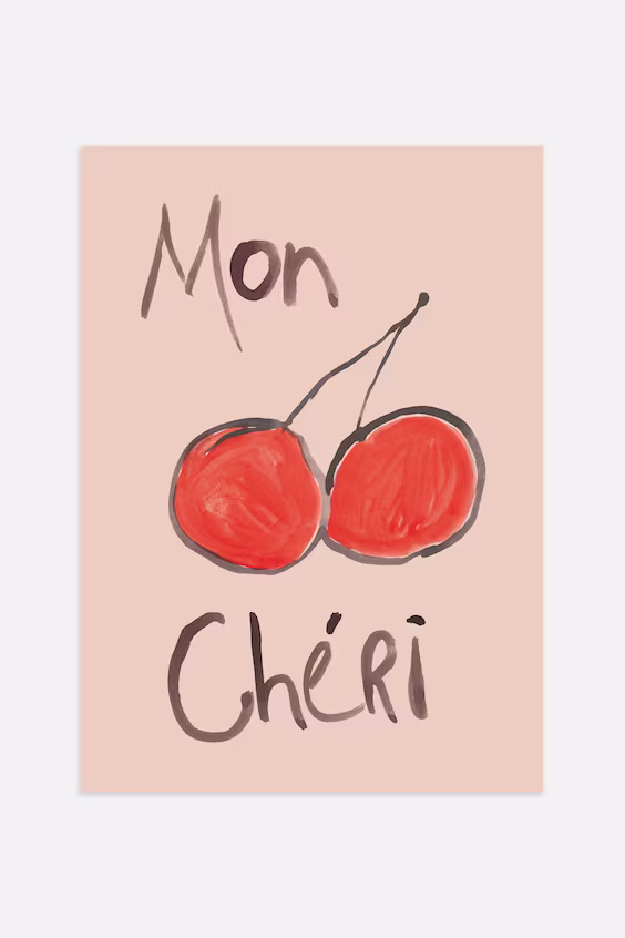 Плакат mon cheri