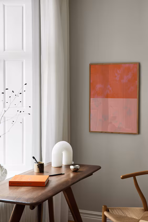 Постер красный и коралловый