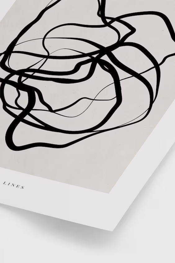 Постер studio lines black