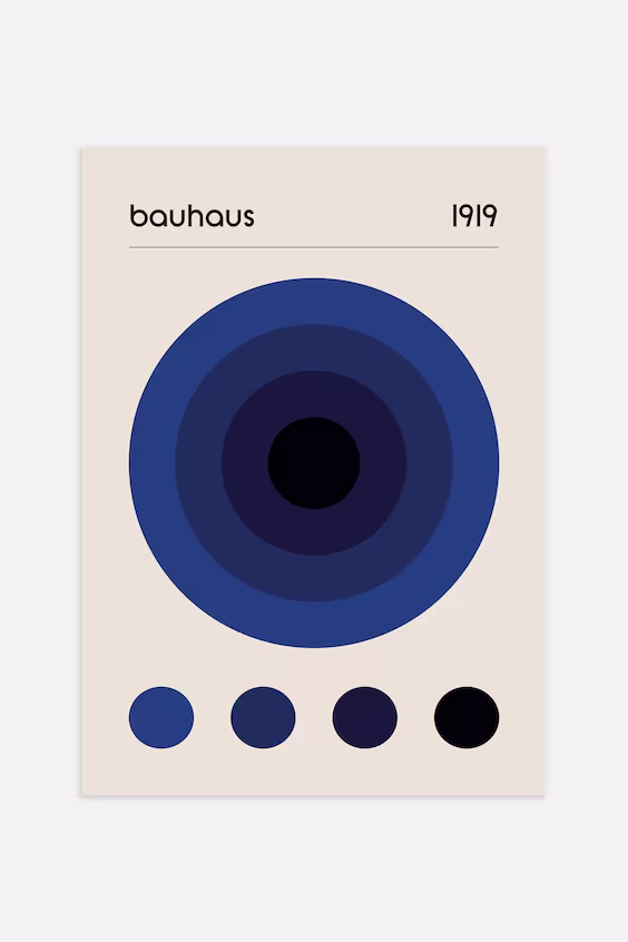 Постер bauhaus blue