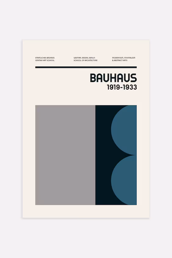 Постер bauhaus grey