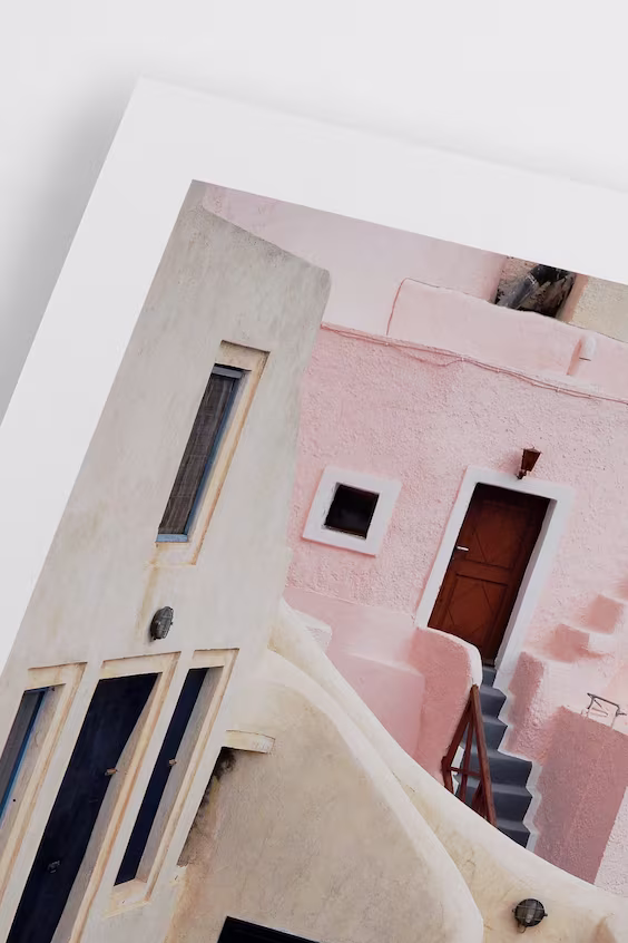 Постер здания санторини