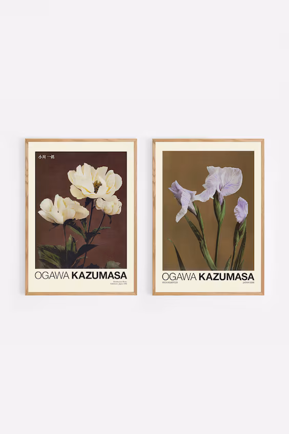Набор постеров с японскими цветами