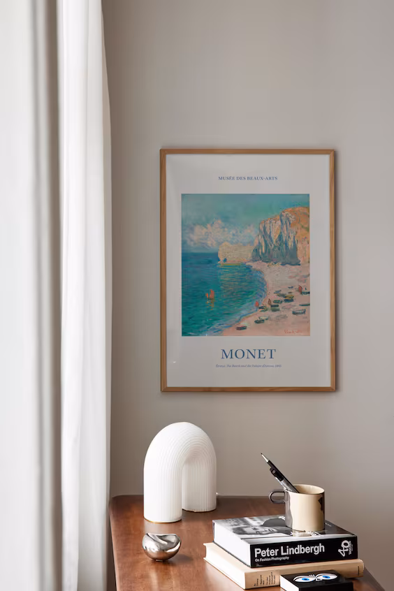 Плакат the beach by claude monet