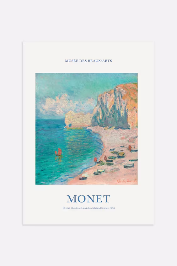 Постер the beach by claude monet