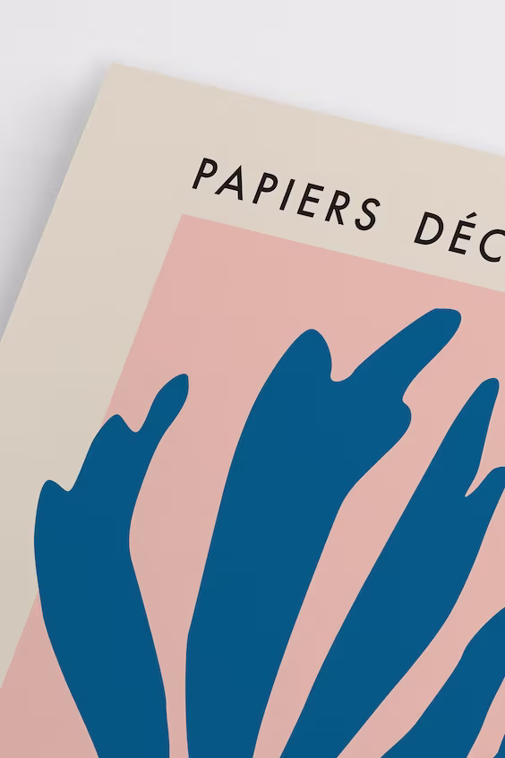 Постер papiers découpés blue