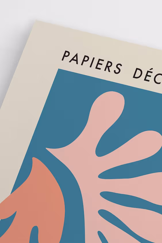 Постер papiers découpés pink orange