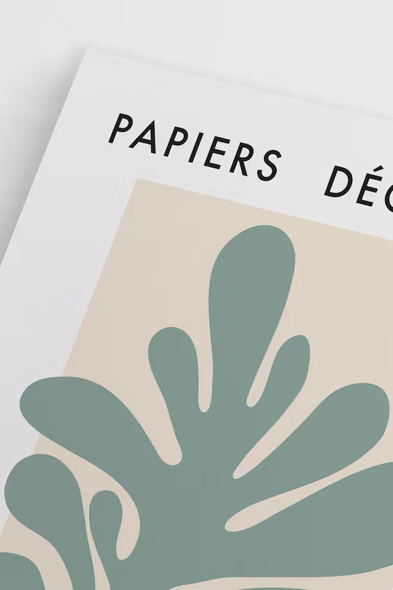 Плакат papiers découpés green