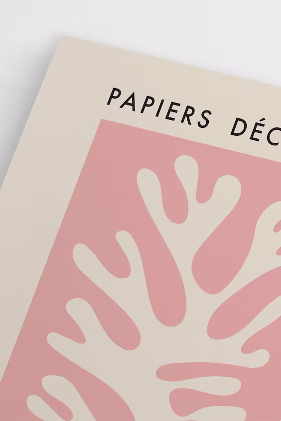 Плакат papiers découpés beige