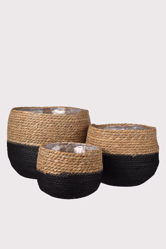 3 корзины для растений из морской травы