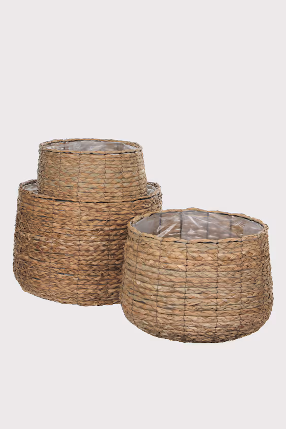 3 корзины для растений из морской травы