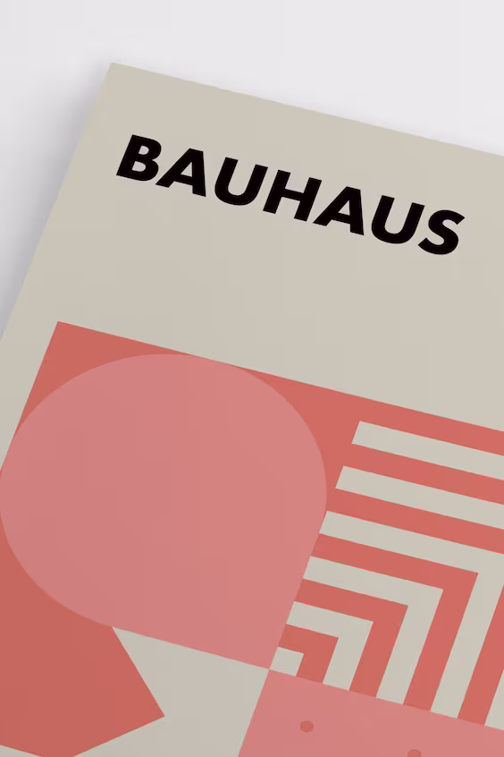 Постер bauhaus geometry red