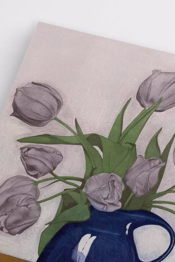 Плакат цветочный букет фиолетовый