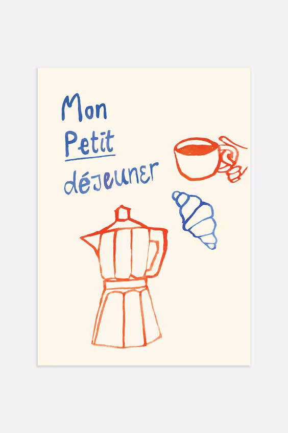 Постер mon petit dejeuner