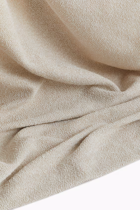 Набор из 1 широкой занавески из ткани bouclé