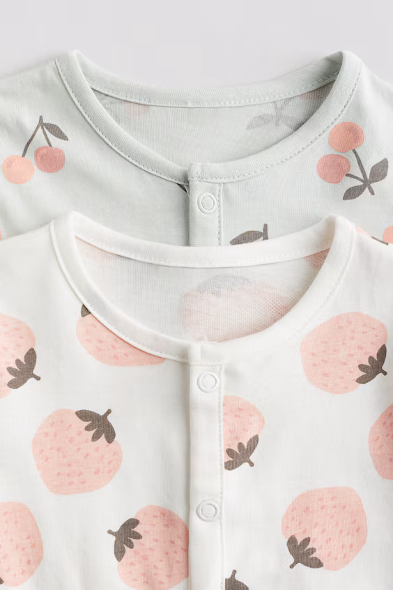 Пижама из двух штук из хлопка с принтом