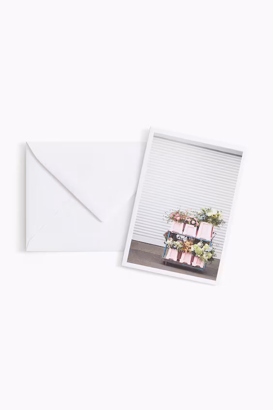 Поздравительная открытка большого размера с конвертом