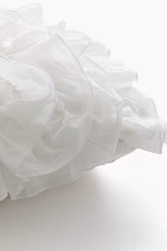 Чехол для подушки из хлопка с оборками