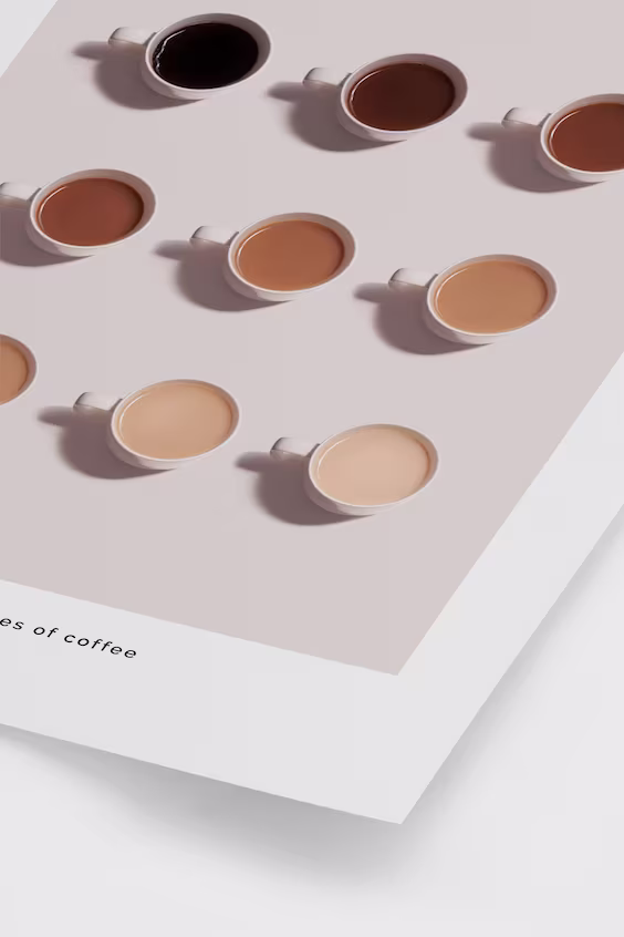 Постер оттенки кофе