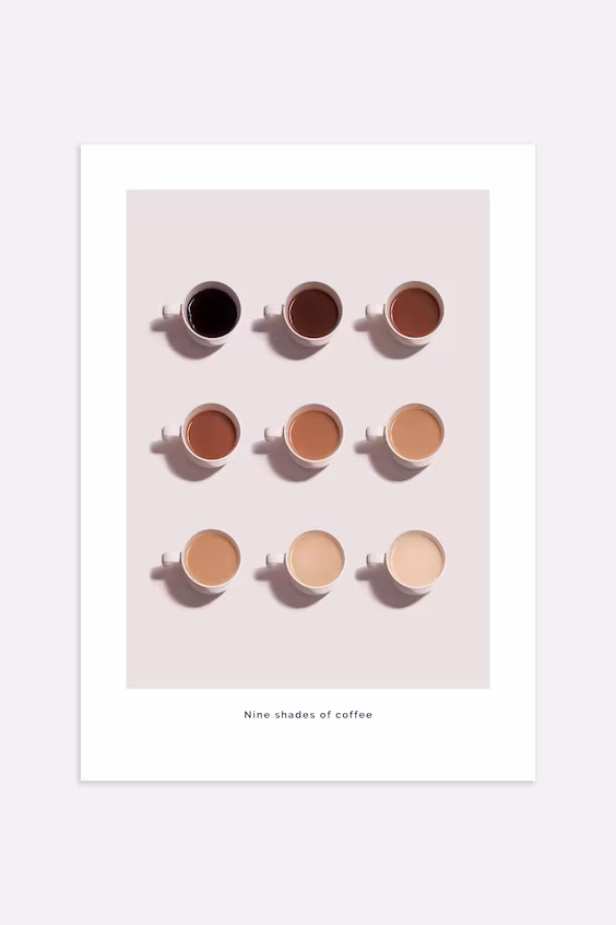 Постер оттенки кофе