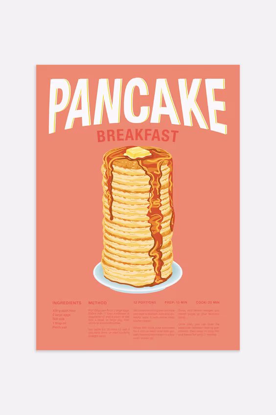 Плакат pancake breakfast