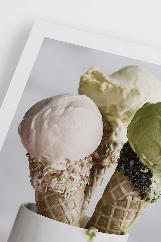 Постер с мороженым в виде рожка