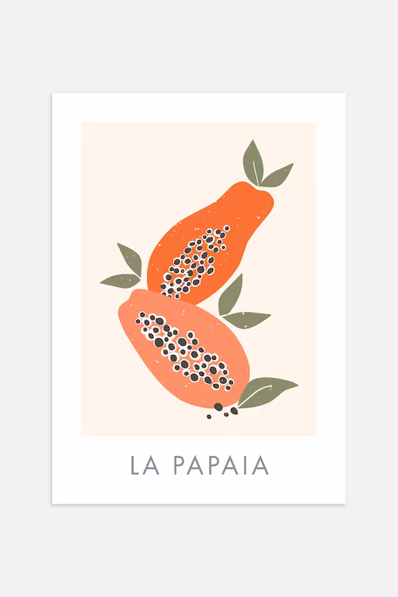 Постер с папайей