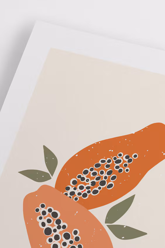 Постер с папайей