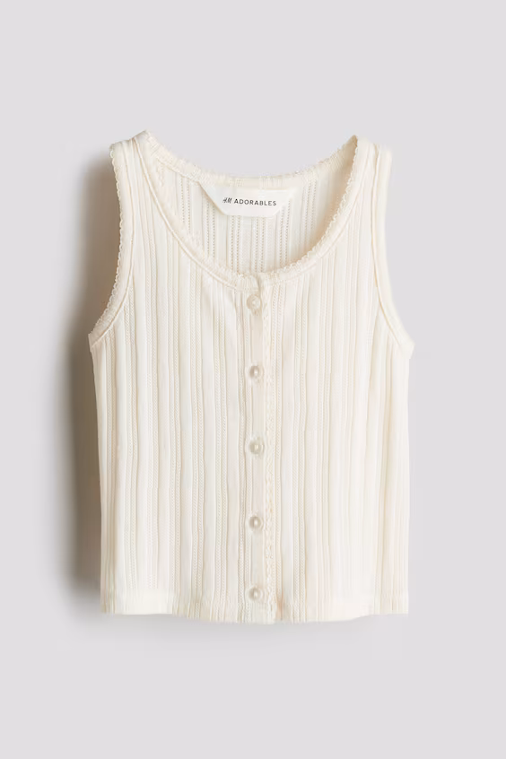 Топ без рукавов из жерси с вырезом