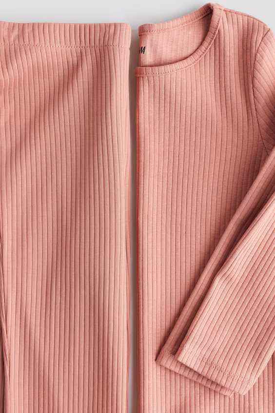 Набор из 2-х ребристых хлопковых изделий