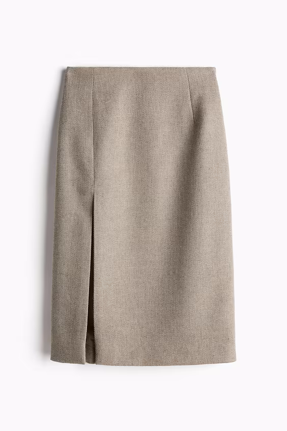 Юбка с разрезом спереди