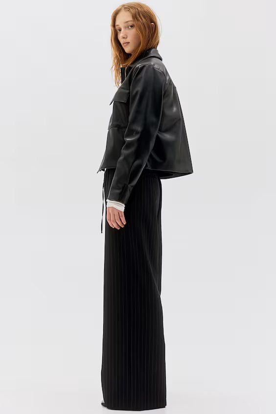 Брюки из саржи с завязкой