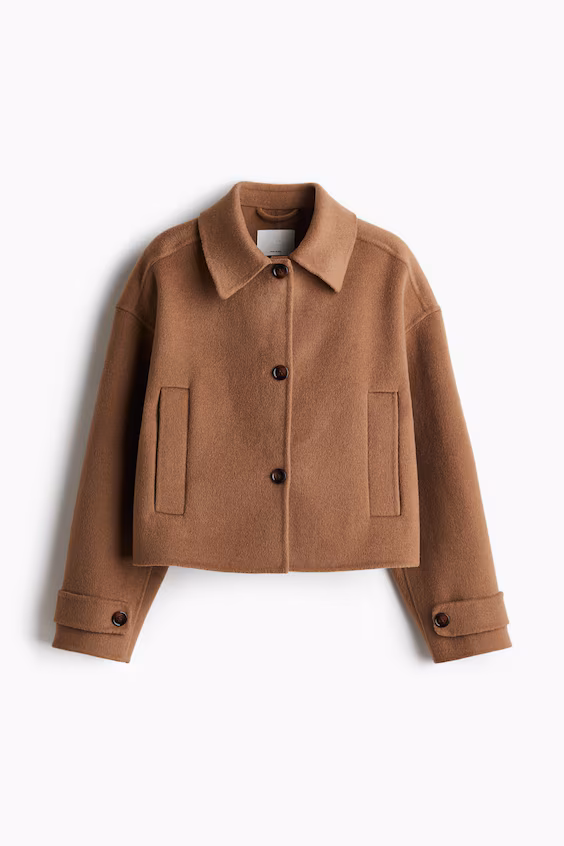 Пальто из шерсти ручной работы