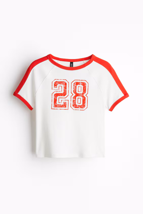 Футболка с коротким рукавом и принтом