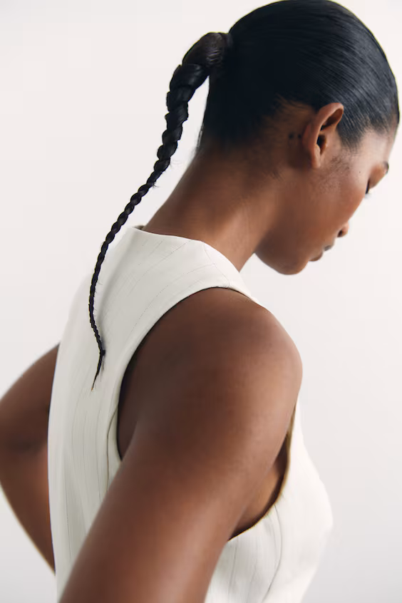 Длинный жакет без рукавов