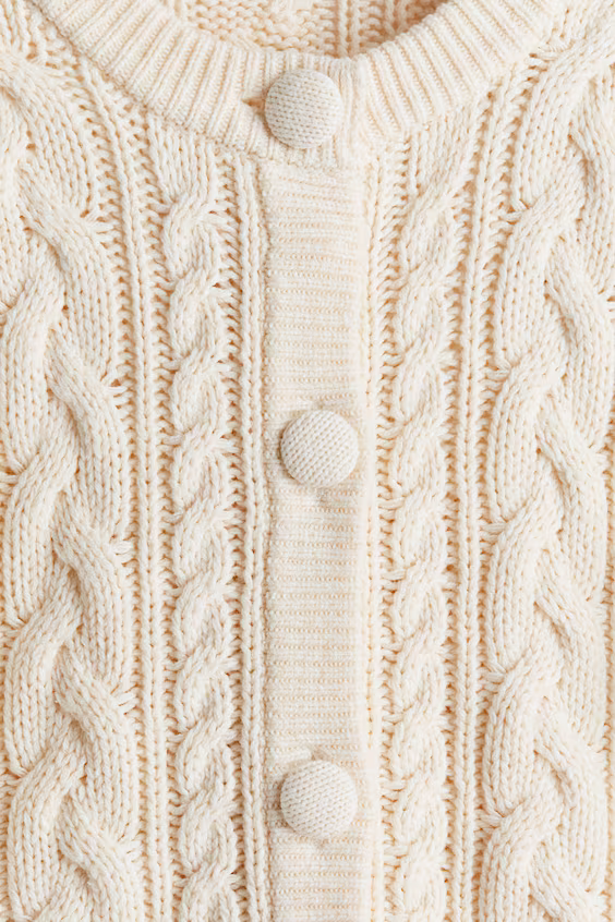 Кардиган из вязаного полотна из смесовой хлопковой пряжи