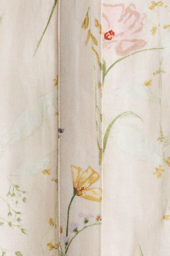 Платье из смесового льна с завязкой