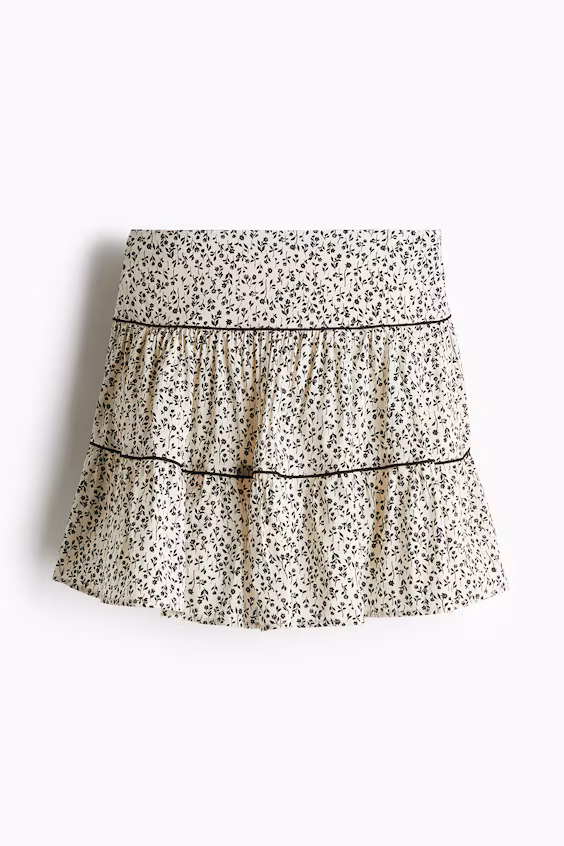 Короткая полусупска из хлопково-вискозной ткани