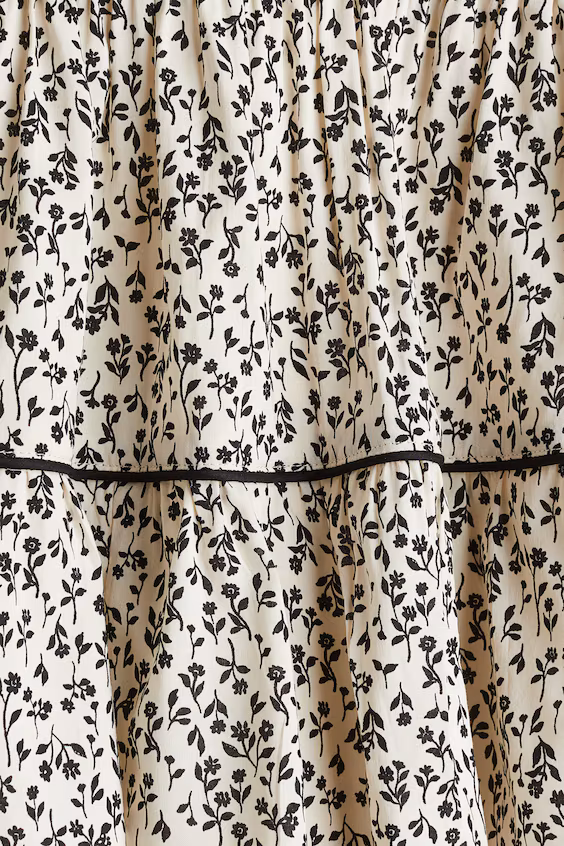 Короткая полусупска из хлопково-вискозной ткани