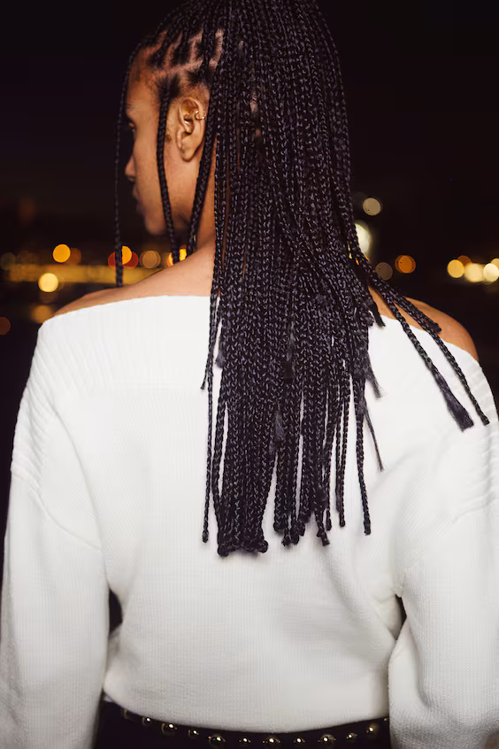 Свитер с лодочкой из трикотажа-решетки