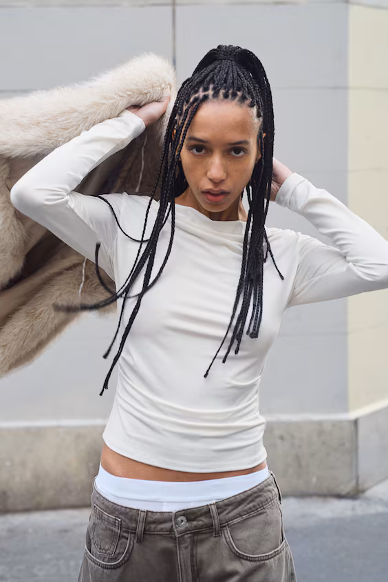 Драпированный свитер из джерси