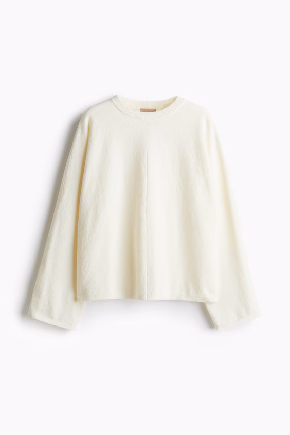 Свитер из мягкой плюшевой вязаной ткани